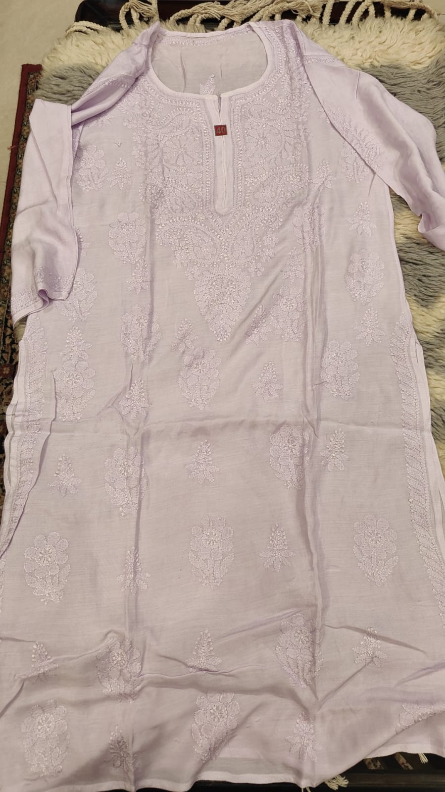 Chikankari muslin kurti
